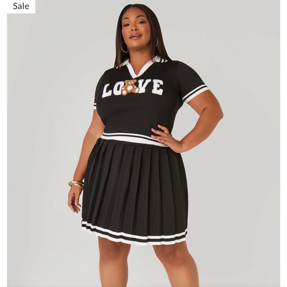 Ashley Stewart Black and White Skirt Set